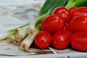 vegetables on the plate