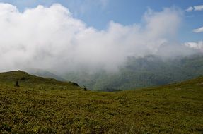 Mountains foggy Landscape