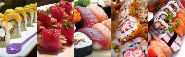 Collage pictures of Sushies