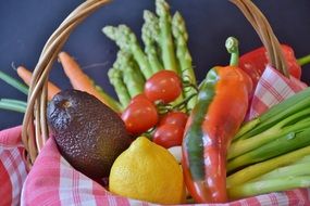 qualitative vegetables in a basket