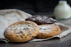 tasty and fresh Cookies with sugar powder