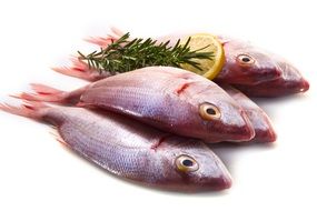 fresh dish with lemon and rosemary