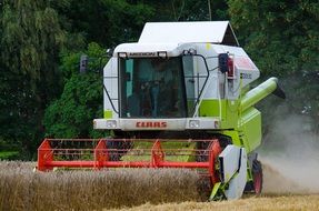 corn field combine harvester