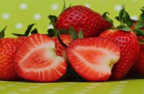 sliced ripe strawberry