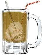 clipart of beer with cream in a glass