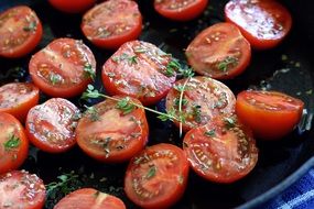 Tomatoes Red with Fresh green