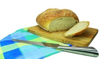 Bread toast on wooden board