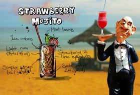 strawberry mojito cocktail