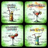 collage with cocktails