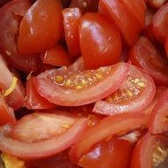 Chopped Tomatoes in a pile