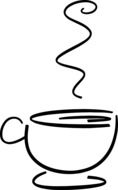 drawing abstract cup of coffee