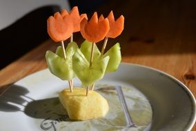 edible flowers from raw vegetables