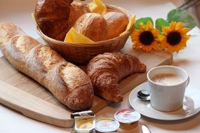 fresh pastries and coffee for Breakfast