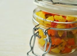 salad in a glass jar