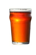 glass with beer on a white background