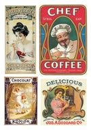 vintage labels on white background