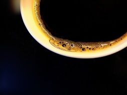 coffee in a cup close up