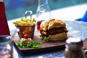 French Fries Burger