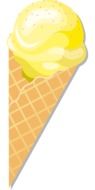 painted yellow ice cream
