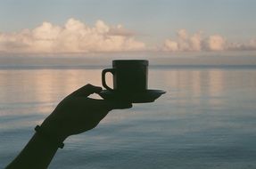 Coffee Cup and Lake