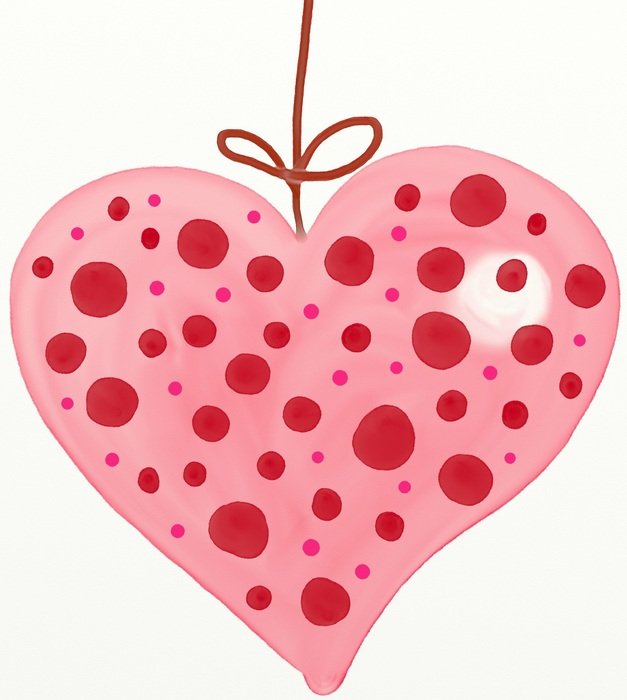 Drawing of Love heart decoration