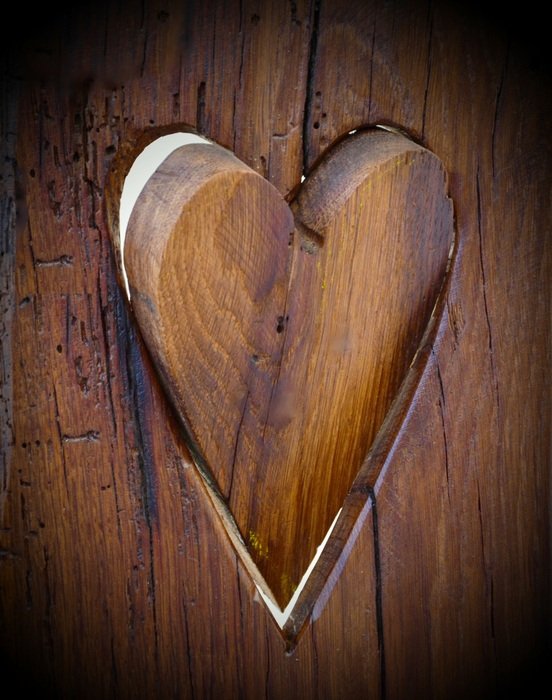 Hear decoration made of the wood