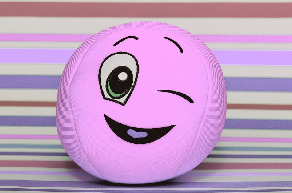 winking purple ball