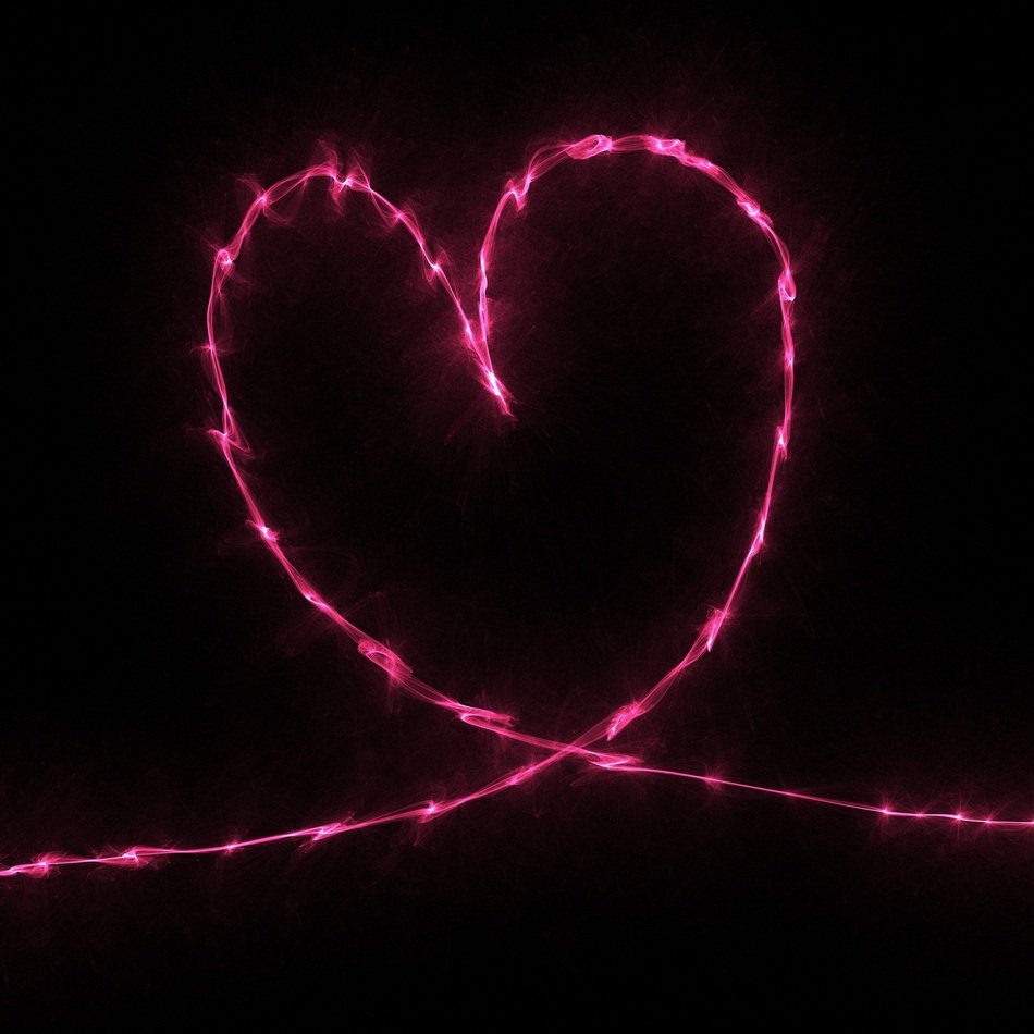 Icon of pink and black heart