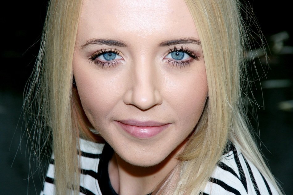 beautiful girl with blue eyes