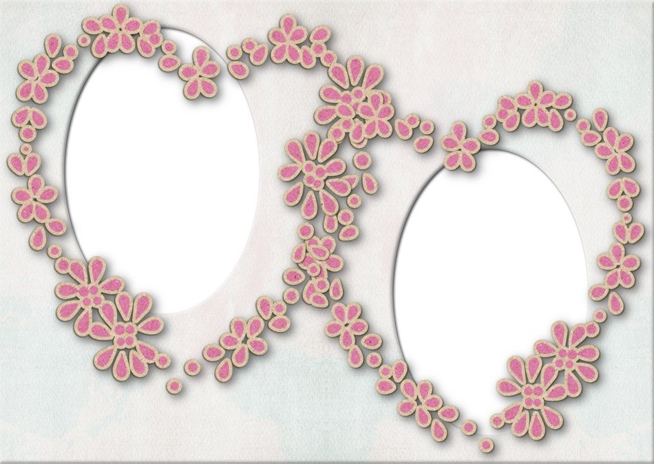 Heart flowers and mirrors