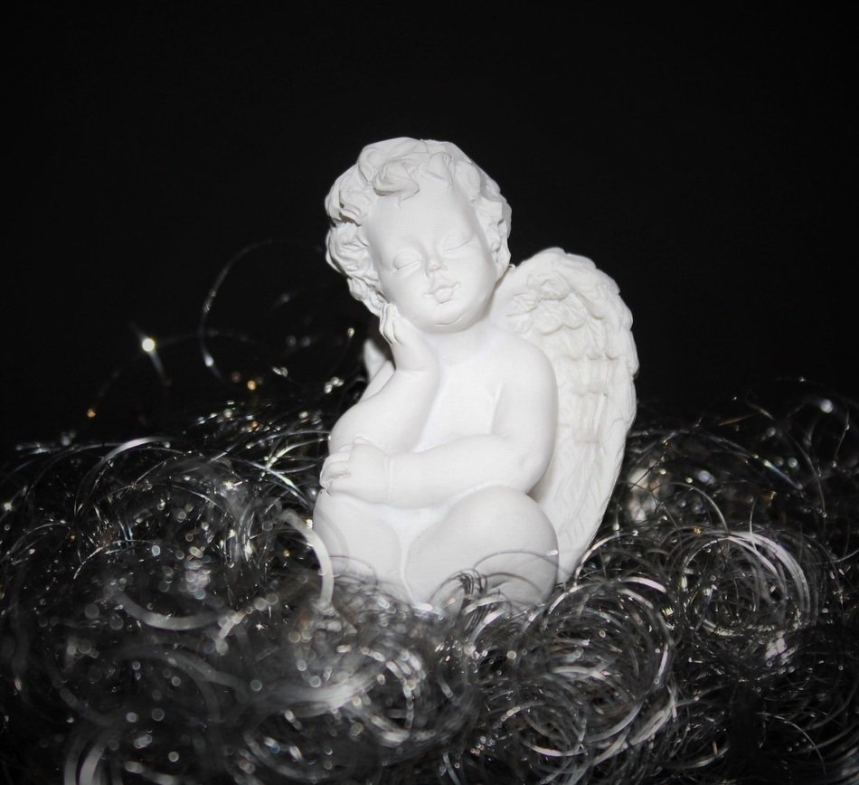 White guardian Angel statue