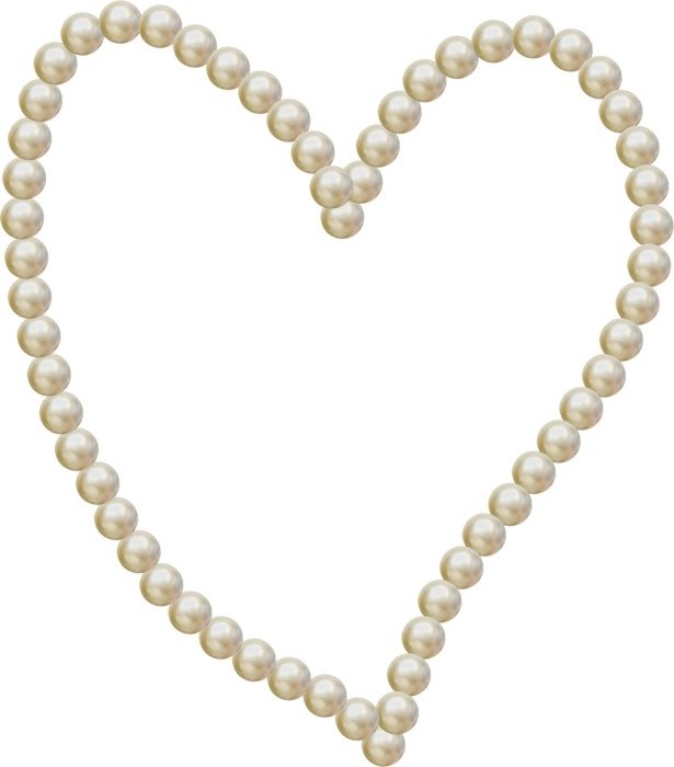 Beautiful heart of pearls
