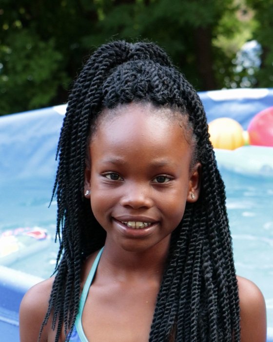 black little girl with black hair