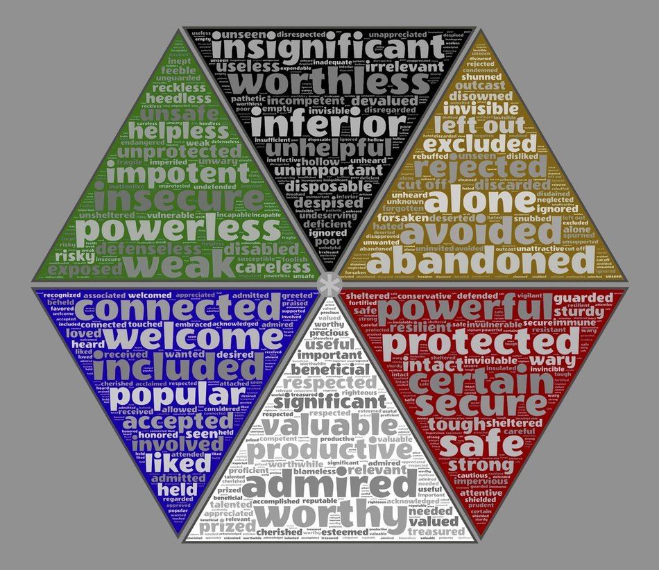 Colorful polarity model at grey background
