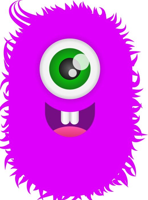 Monster Violet as a drawing