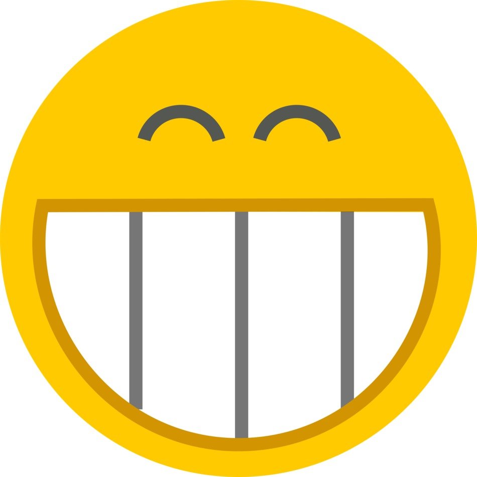 graphic image of smiley with big teeth