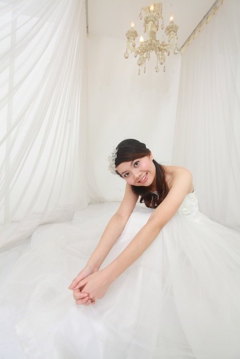 happy bride like a princess