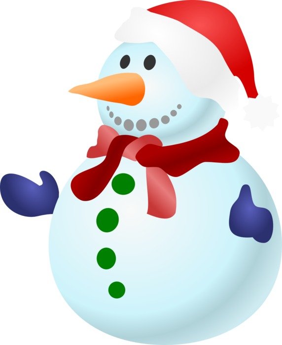 Snowman Christmas drawing