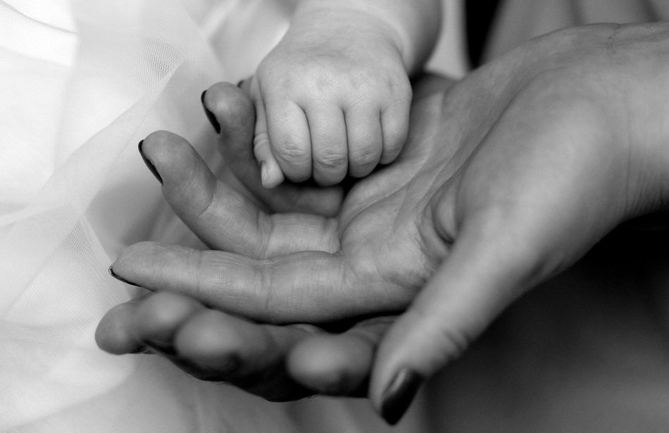 hands as a family touch