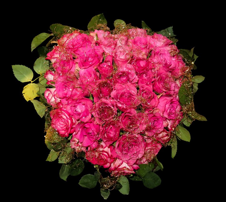 big bouquet of roses