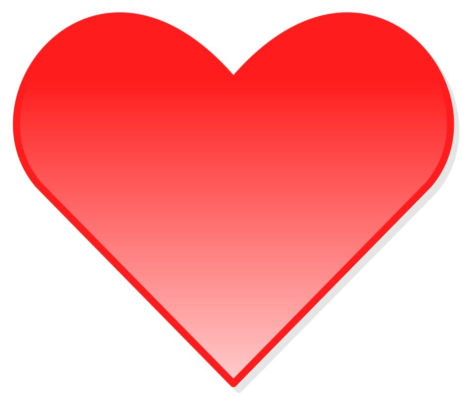 red gradient heart