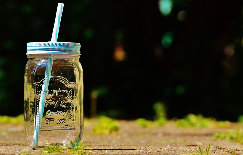 glass jar for summer drink