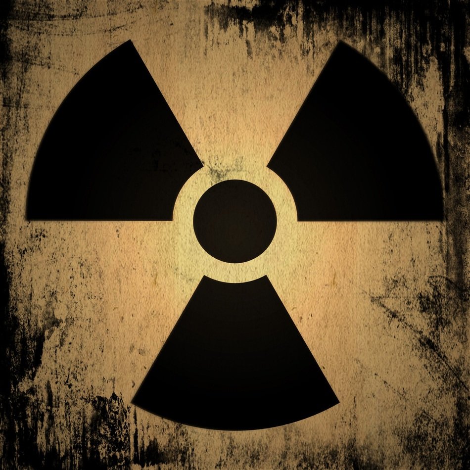 radioactivity sign on the wall