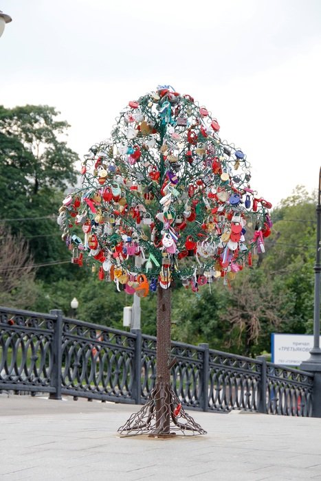 Moscow Russia wood with metal locks tourism