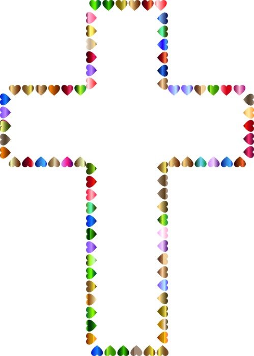rainbow image of the cross