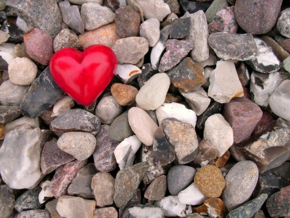 red Heart in Stone