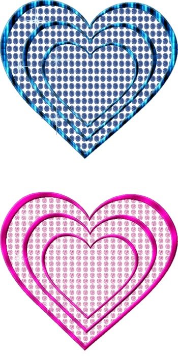 colorful hearts to the day of lovers