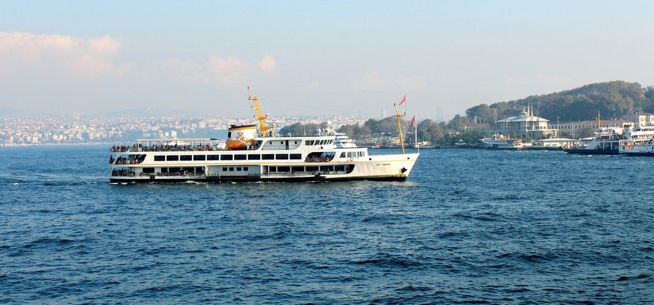 ship in Istanbul with beautiful view
