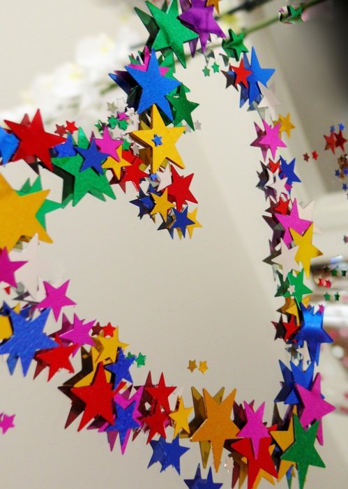 decorative stars in the shape of a heart