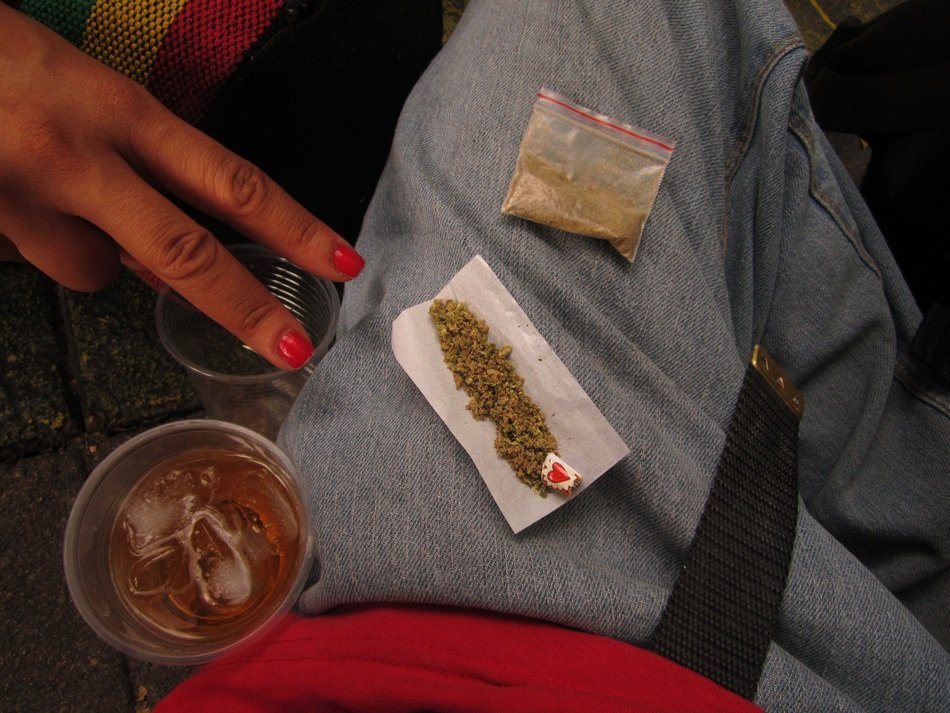 marijuana on foot